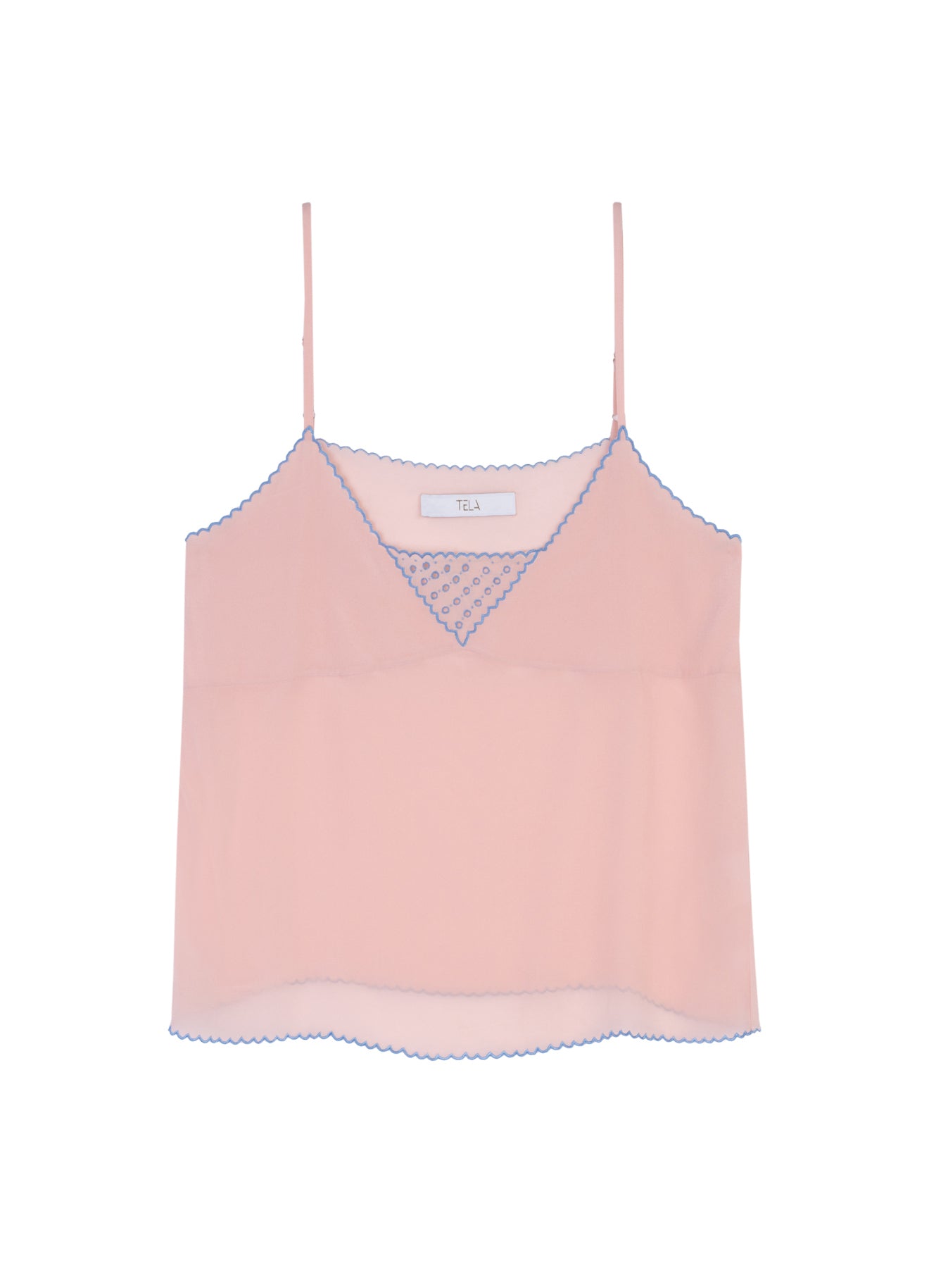 Embroidered Silk Pink Top