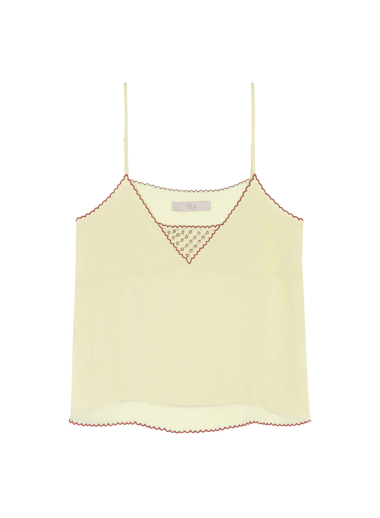 Embroidered Silk Yellow Top