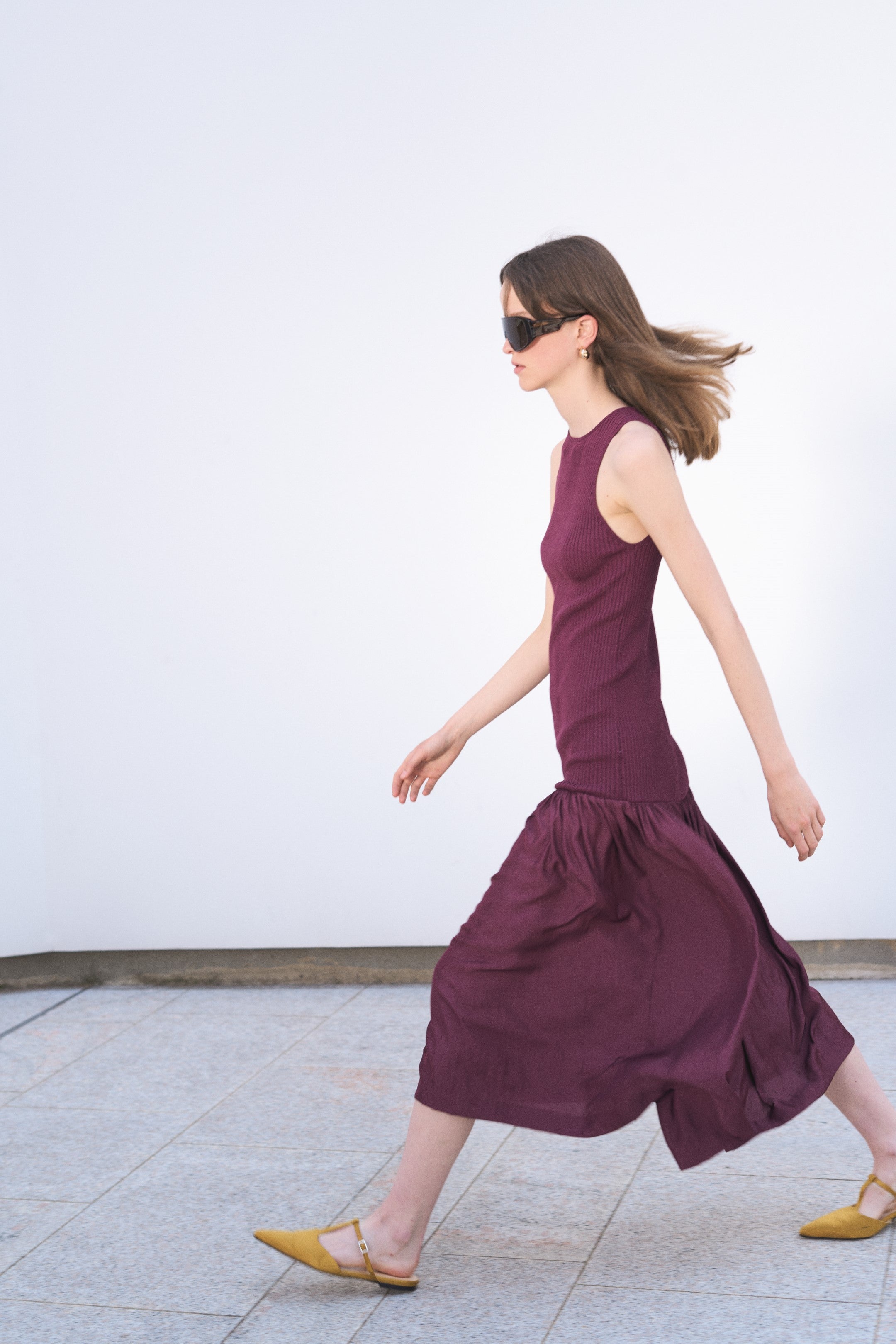 Burgundy Sleeveless Dress