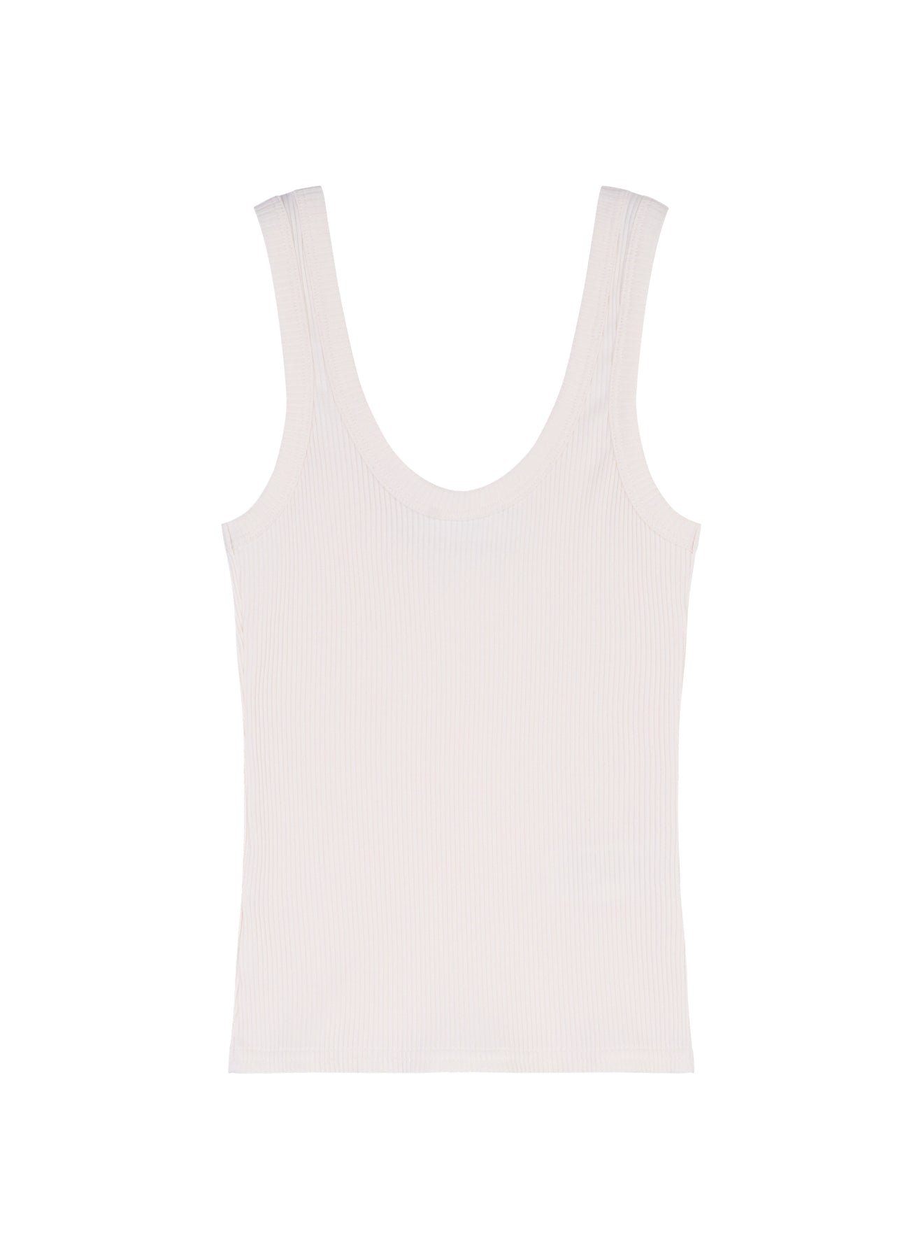 Ribbed Cream Tank Top