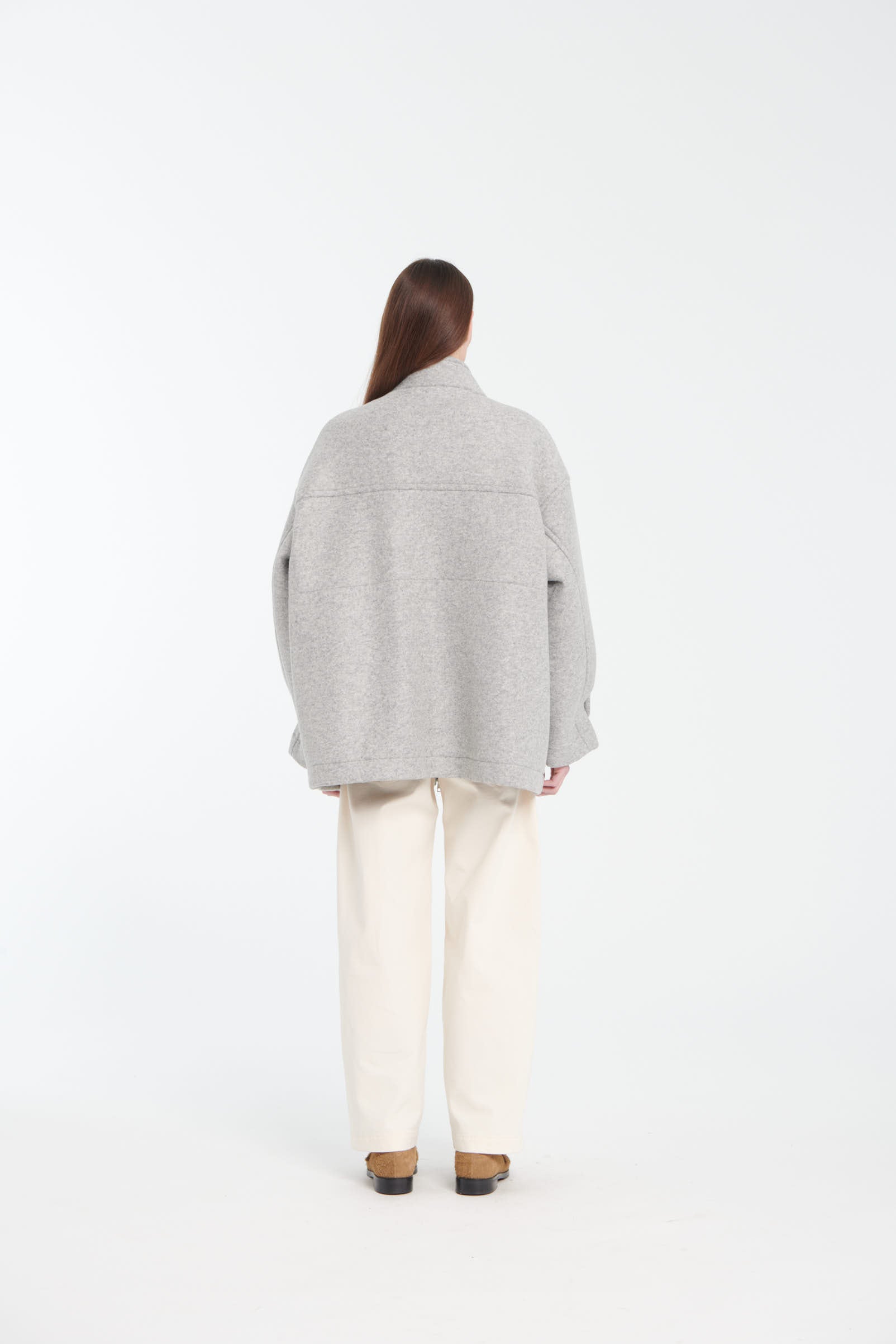 Bonded Knit High-Neck Jacket