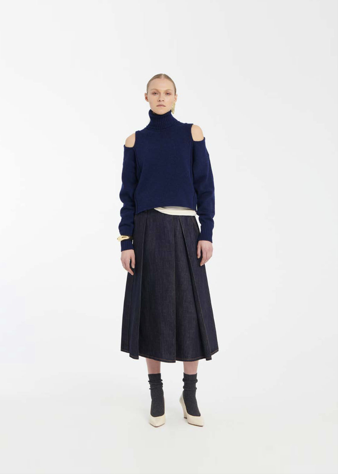 Carded Wool Cashmere Sweater