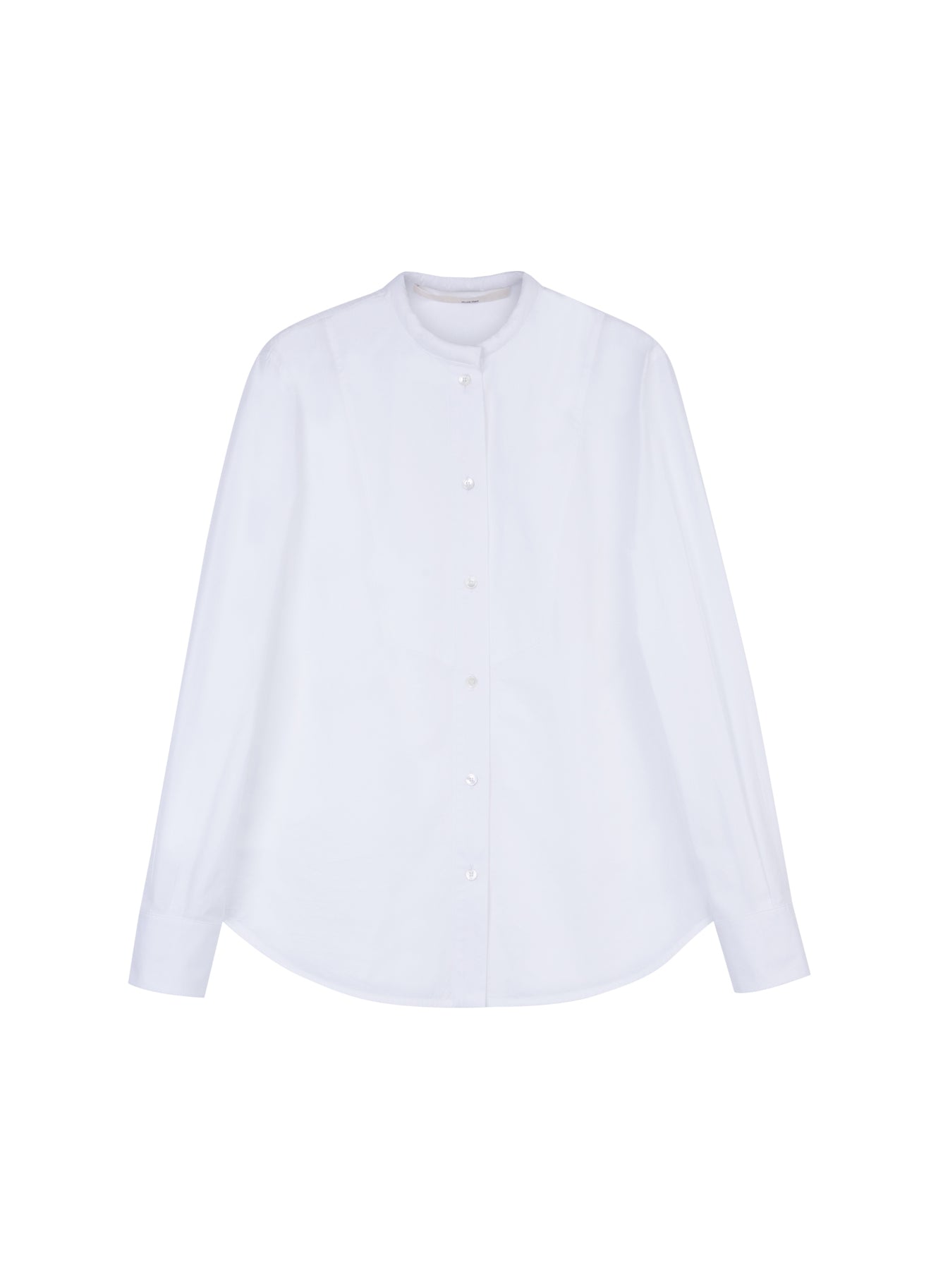 Band-Collar Cotton Poplin Shirt