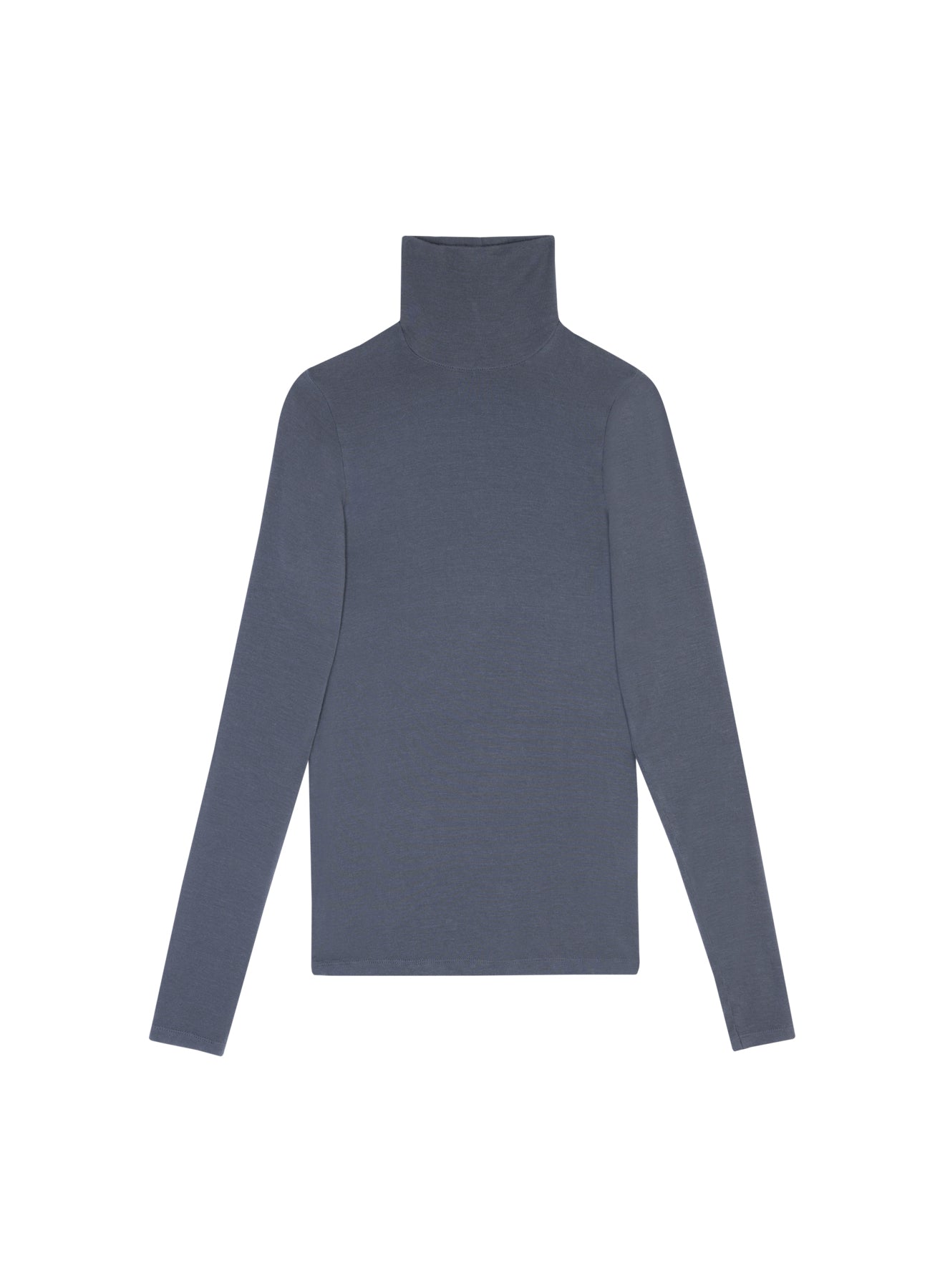 High-Neck Sweater In Gramet Dyed Wool Jersey