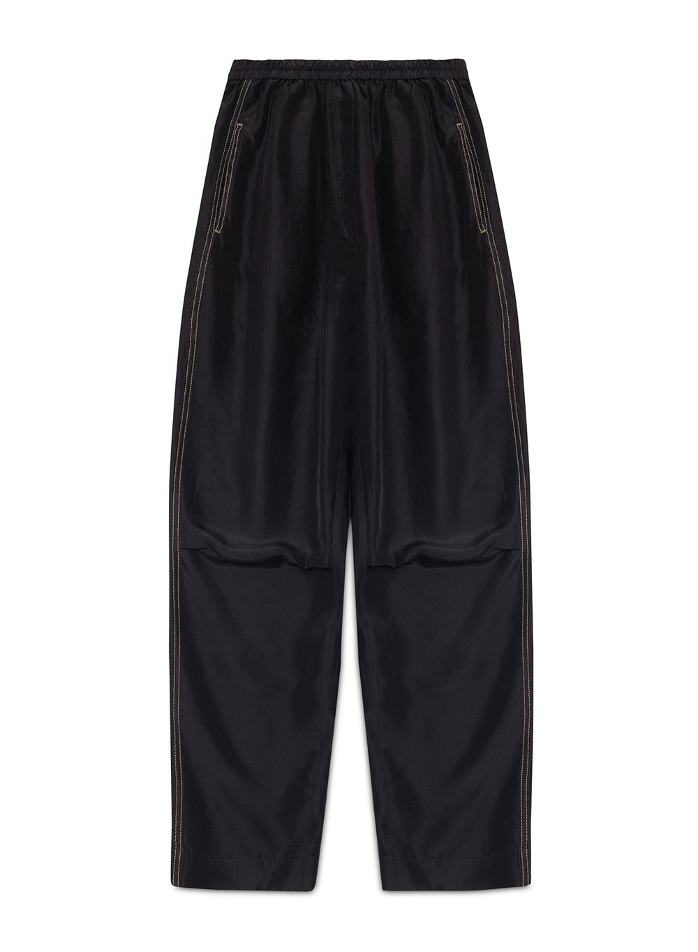 Black Silk Trousers